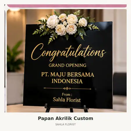 Papan Bunga Akrilik Candisari